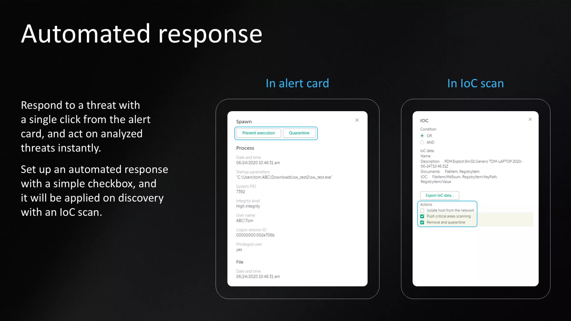 Automated response