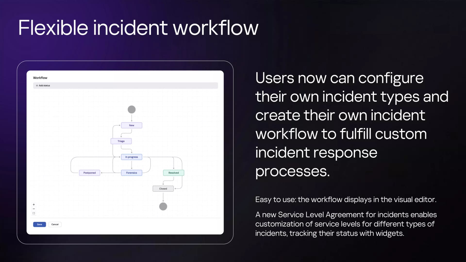 Flexible incident workflow