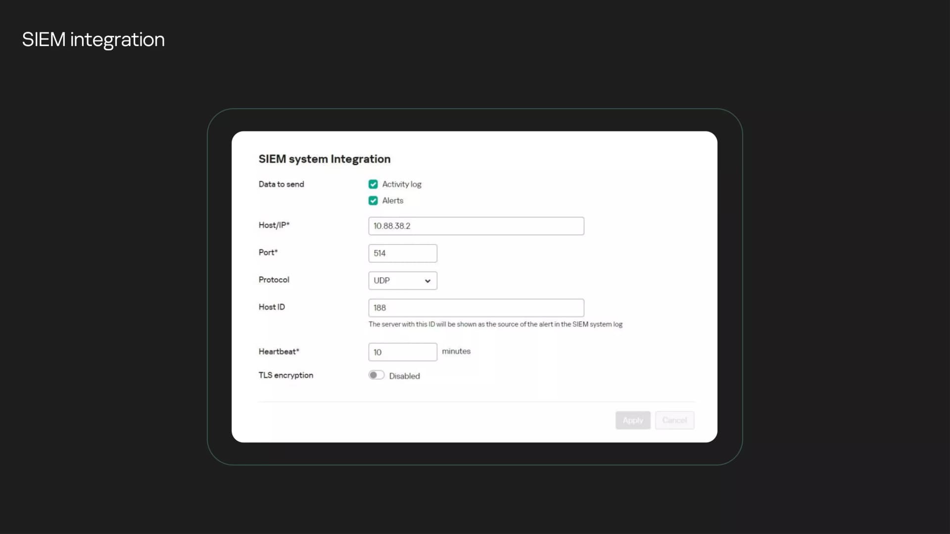 SIEM integration